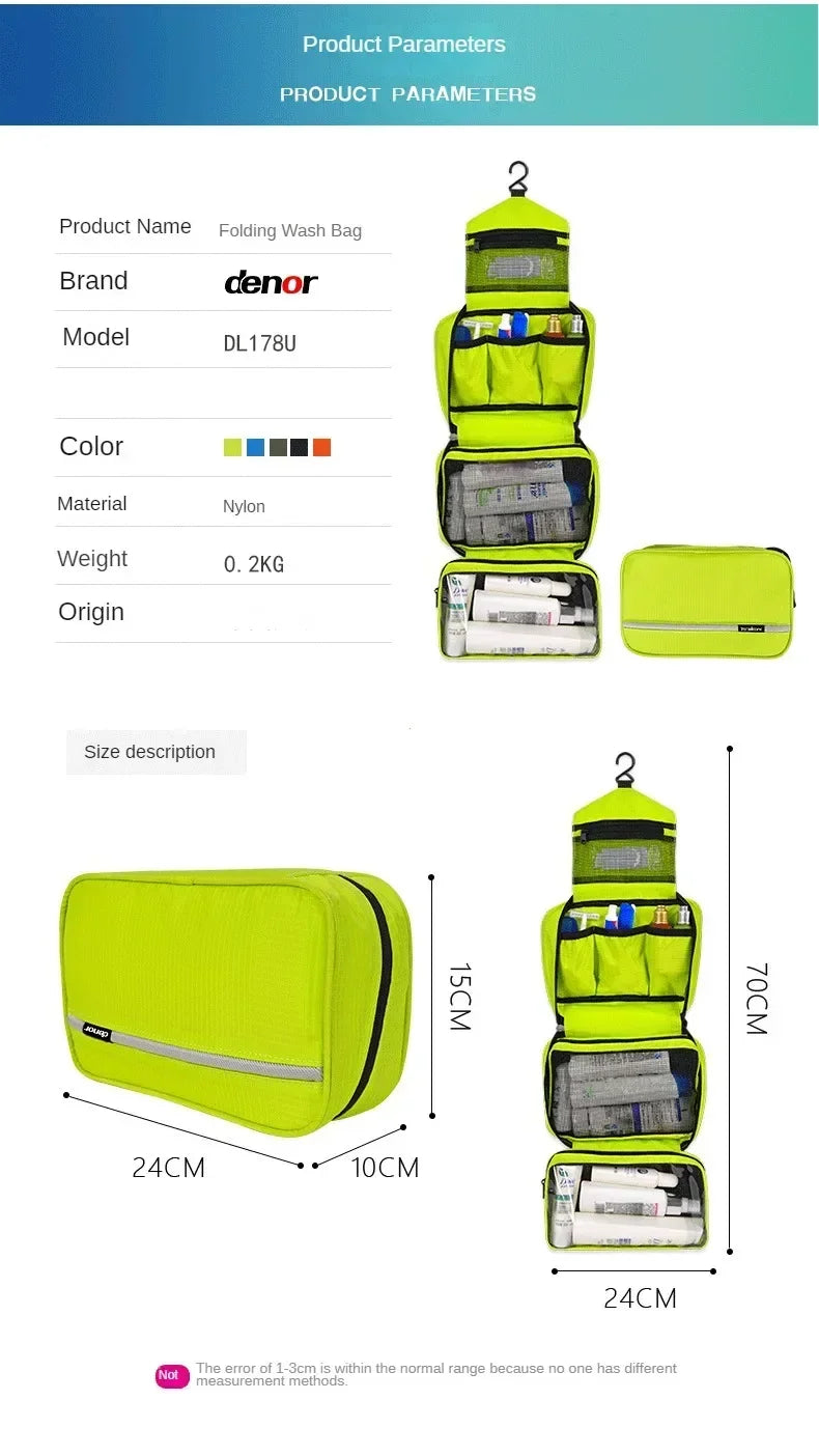 Hanging Men's Toiletry Bag Large Waterproof Cosmetic Bags Travel Organizer Lady Toiletries Makeup Toilet Foldable Bathroom Kit