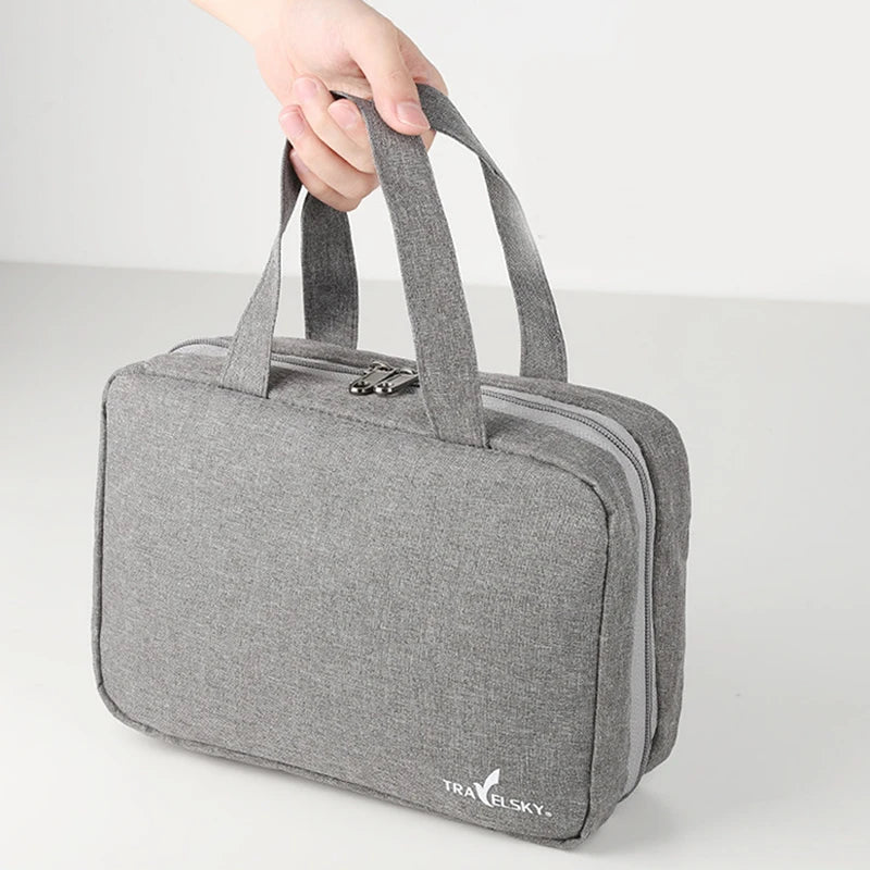 Large Hanging Hook Toiletry Bag Waterproof Folding Handbag Travel Makeup Cosmetic Razor Storage Organizer Case Bathroom Supplies