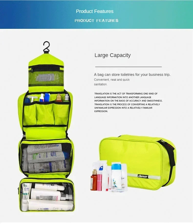 Hanging Men's Toiletry Bag Large Waterproof Cosmetic Bags Travel Organizer Lady Toiletries Makeup Toilet Foldable Bathroom Kit
