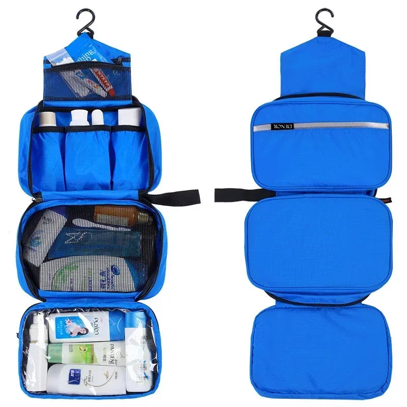 Hanging Men's Toiletry Bag Large Waterproof Cosmetic Bags Travel Organizer Lady Toiletries Makeup Toilet Foldable Bathroom Kit
