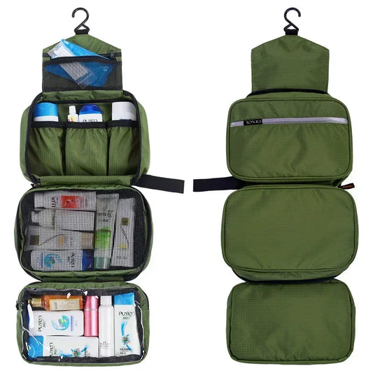 Hanging Men's Toiletry Bag Large Waterproof Cosmetic Bags Travel Organizer Lady Toiletries Makeup Toilet Foldable Bathroom Kit